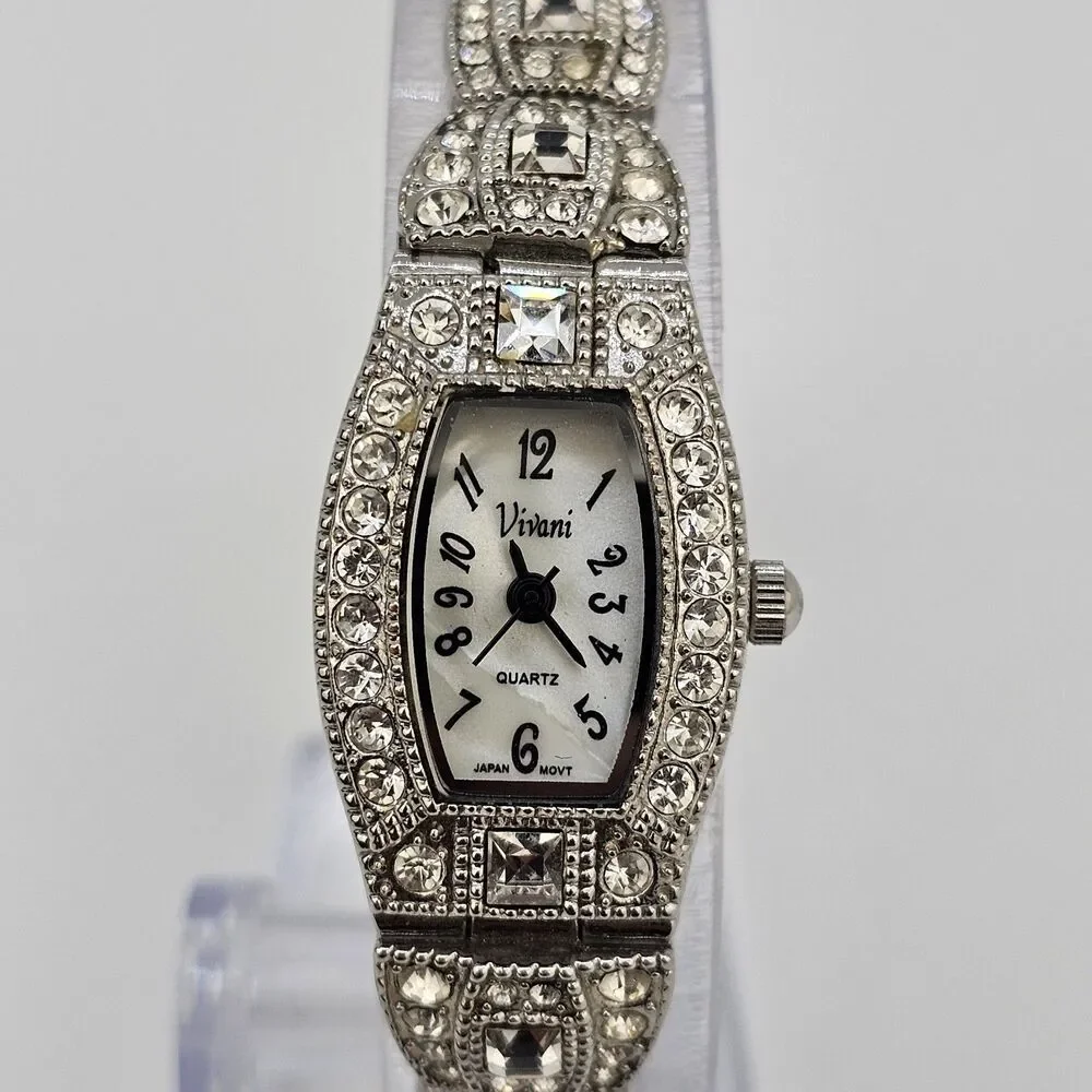 Vivani Women's Watch 18MM White Dial Gray Bracelet Band 6.5